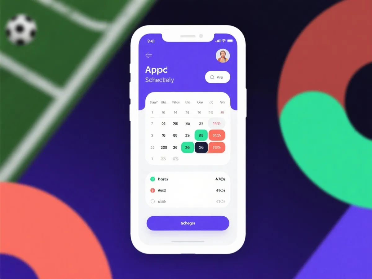 移动端体育服务示意界面