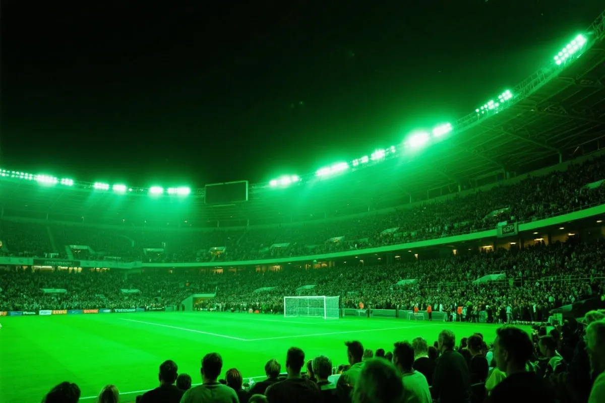 体育场灯光与赛场氛围